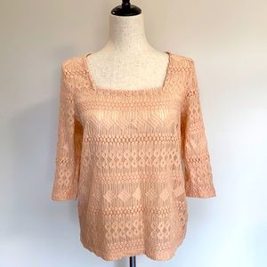 Lucky Brand Blush Pink Lacy